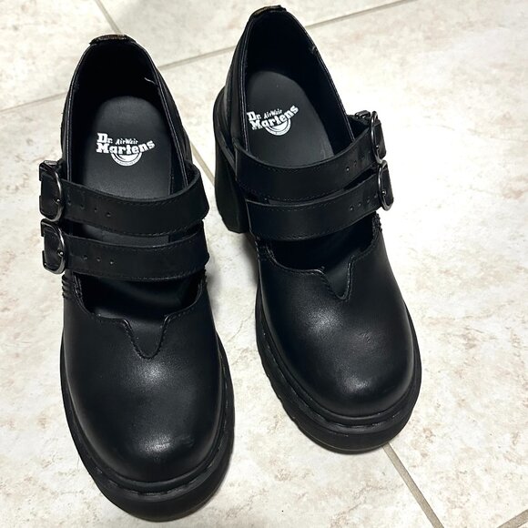 COPY - Dr. Martens EVIEE SENDAL LEATHER HEELED SHOES - Picture 11 of 12